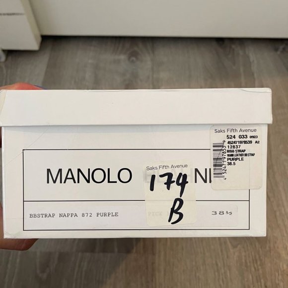 Manolo Blahnik 105MM BB Ankle Strap Pump 38.5 - Picture 5 of 5